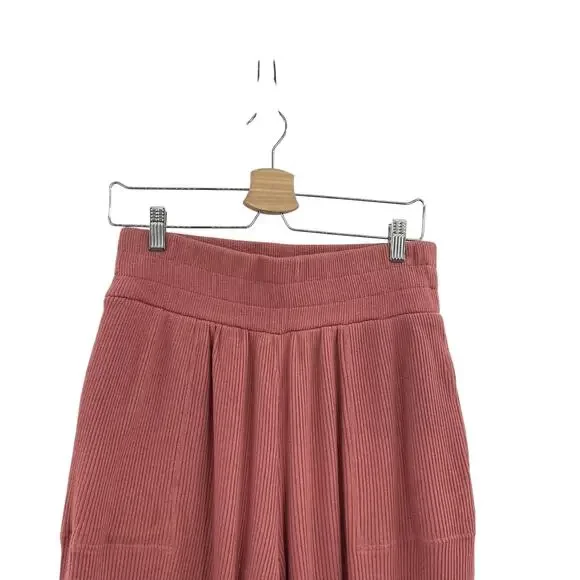 Free People Better Days Jogger‎ Pants Pull-On Balloon Ribbed Pink Size Small - Picture 4 of 11